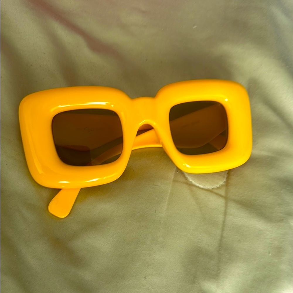 Bold Yellow Square Sunglasses